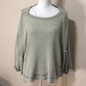 Scrap-Work Women’s Olive Green/White Top 1X Plus